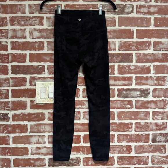 Lululemon Wunder Under High-Rise Tight Black Camo Women’s Size 4 EUC - Picture 2 of 8